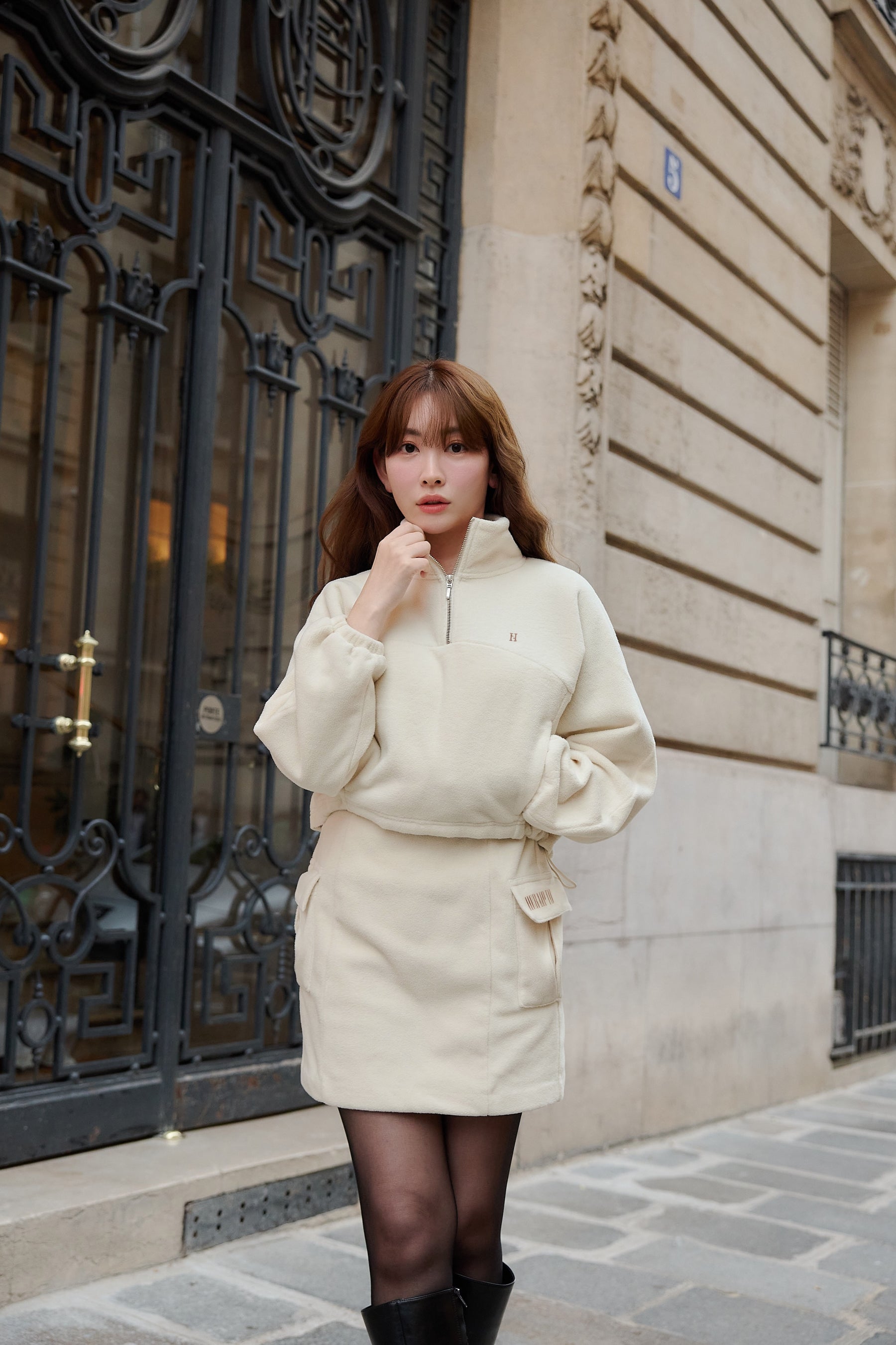 Flight Mode Fleece Mini Skirt