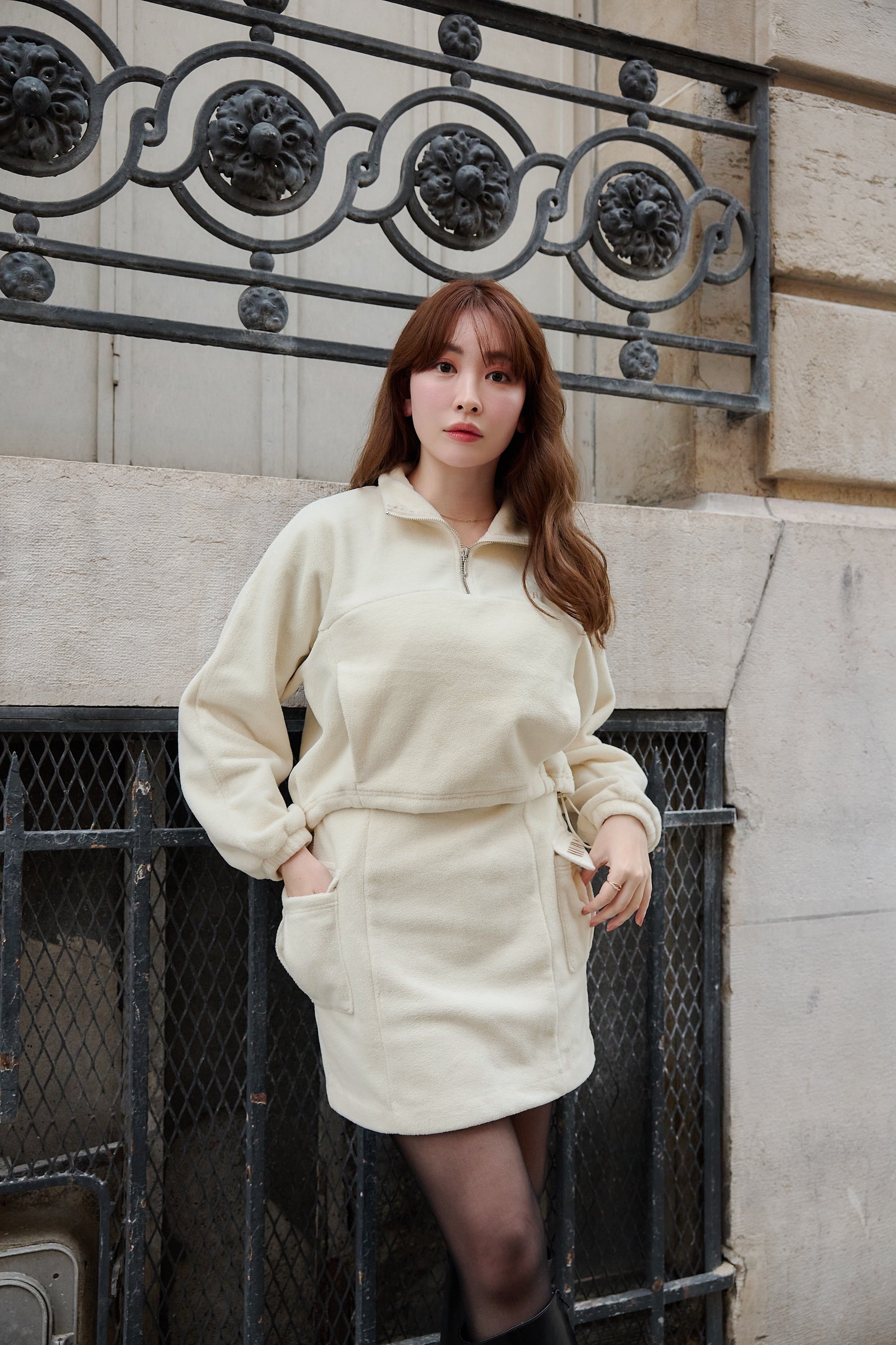 Flight Mode Fleece Mini Skirt