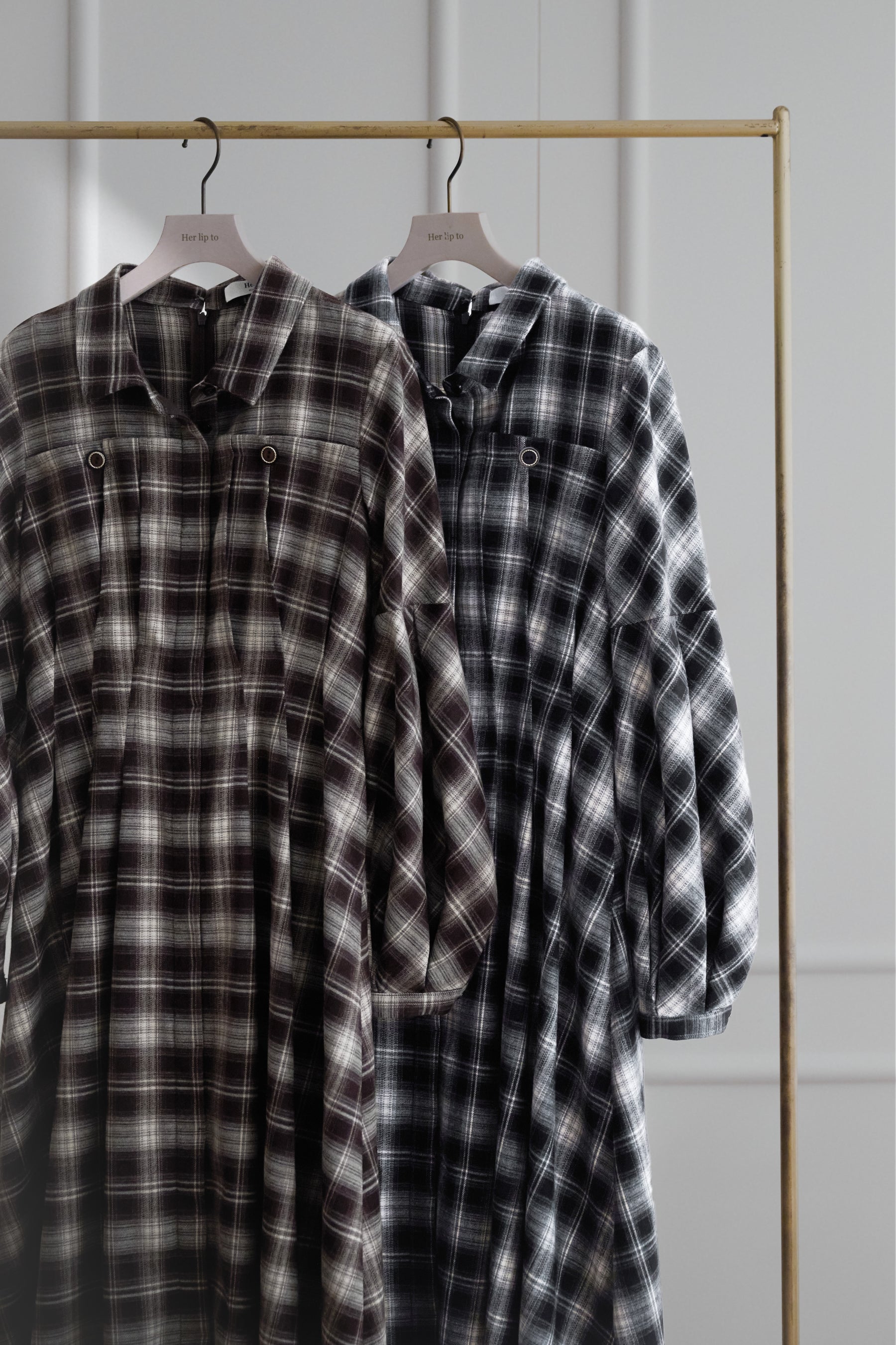 ♡*様 最終価格Checked Shirt Mini Dress herlipt 新品her lip to