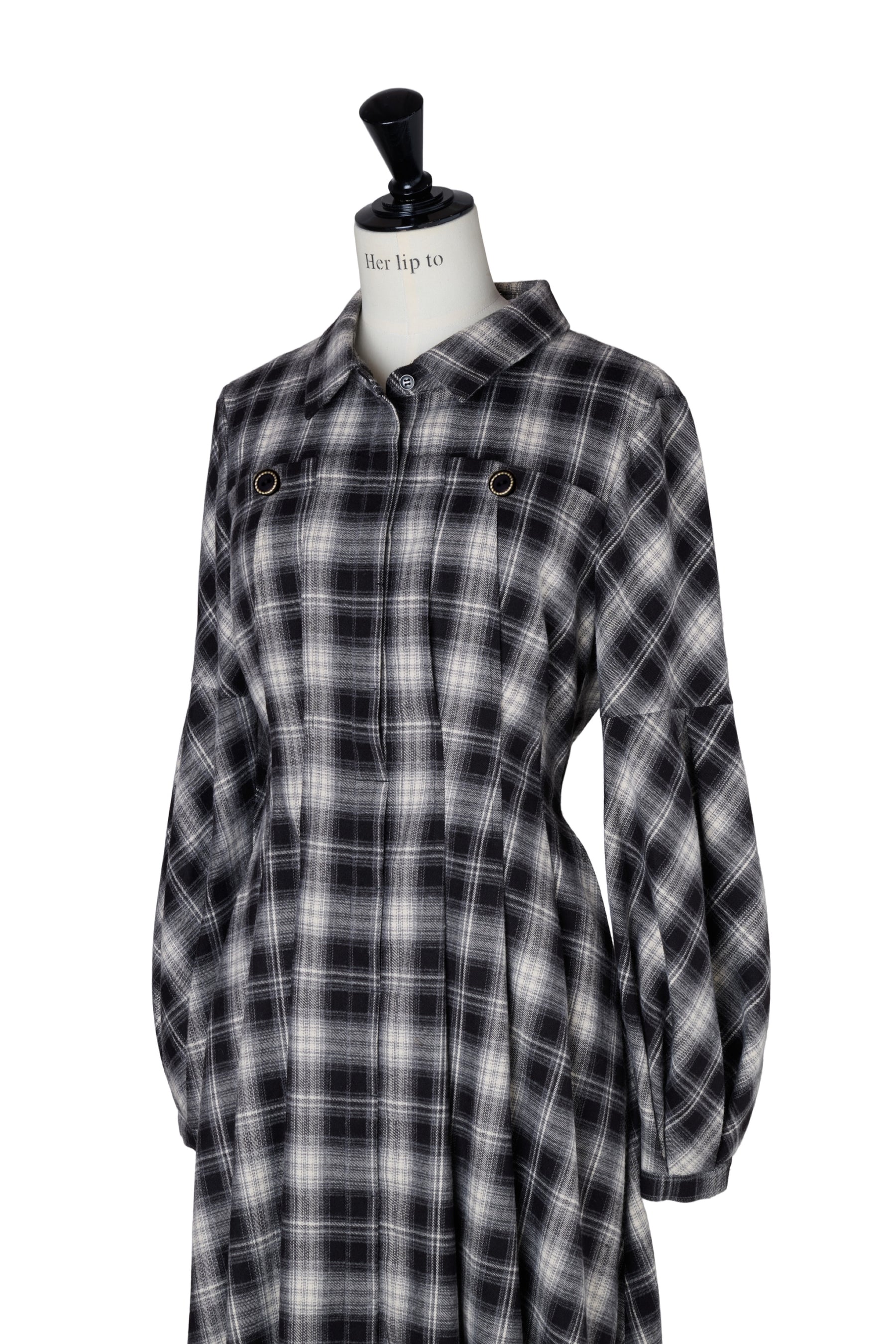 新品 Herlipto Checked Shirt Mini Dress M ワンピース herlipto