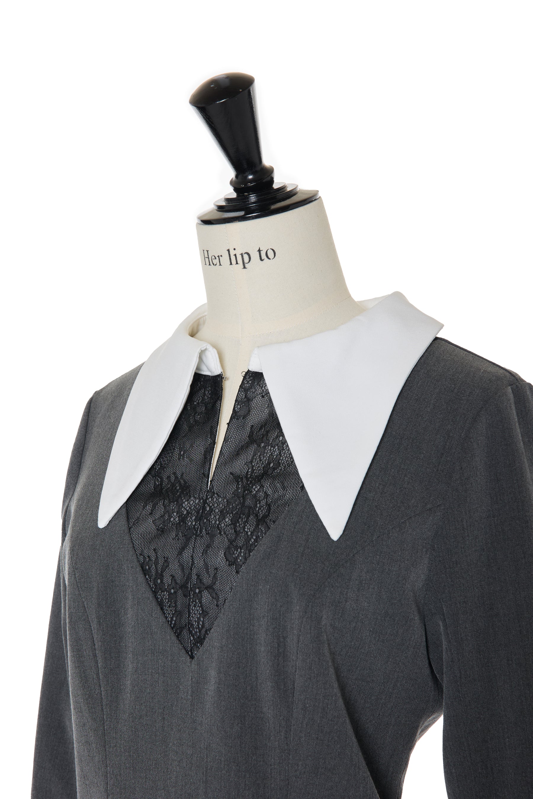 herlipto Pointed Collar Mini Dress