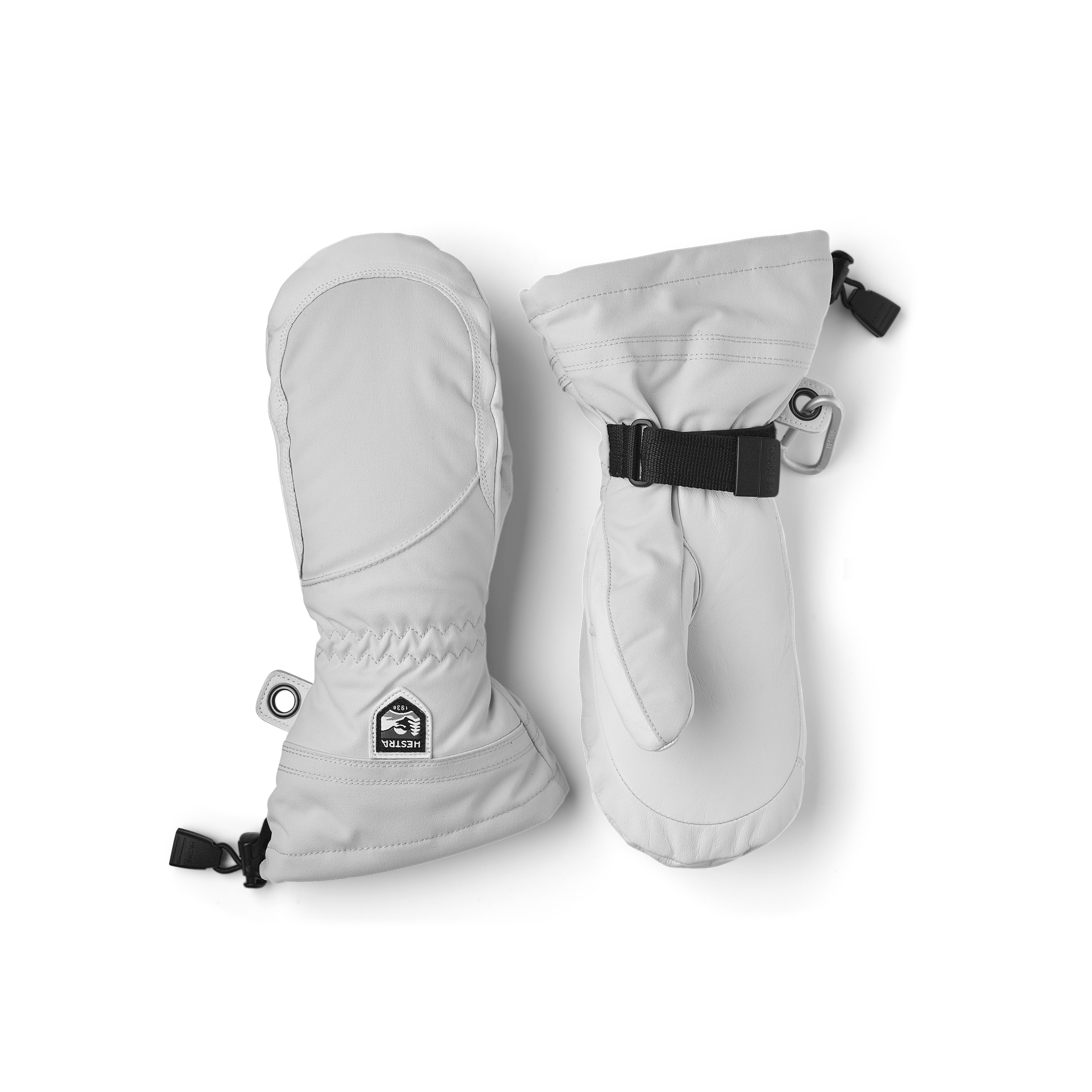 Heli Ski Female Mitt - Pale grey & offwhite | Hestra Gloves