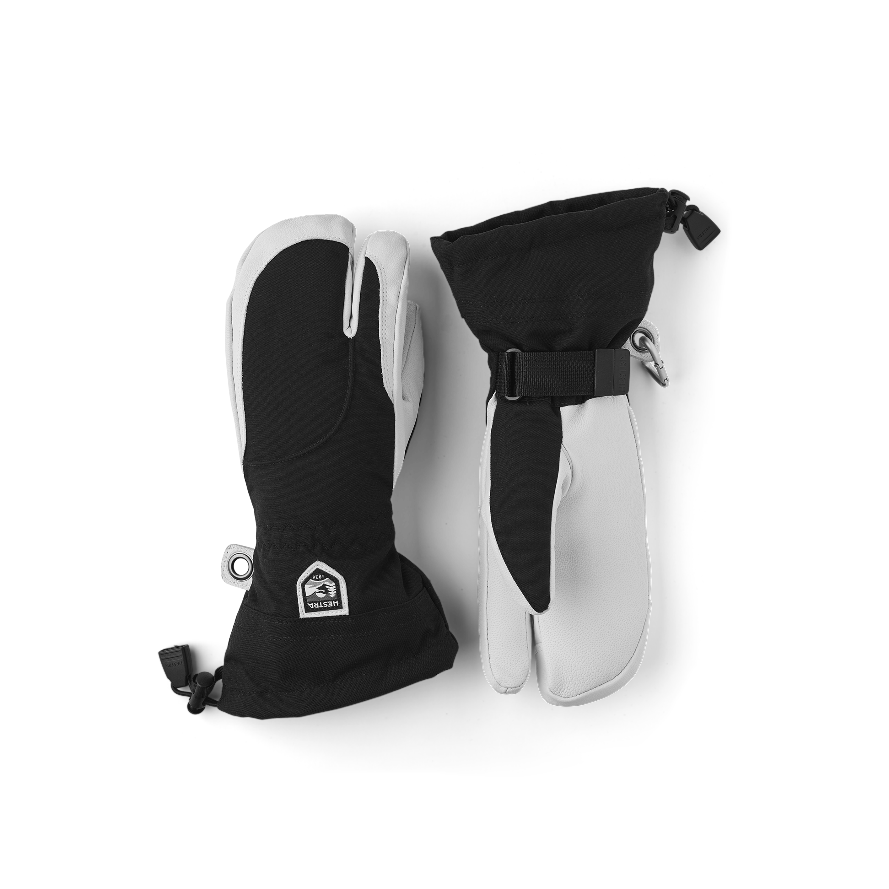Heli Ski Female 3-finger - Black & offwhite | Hestra Gloves