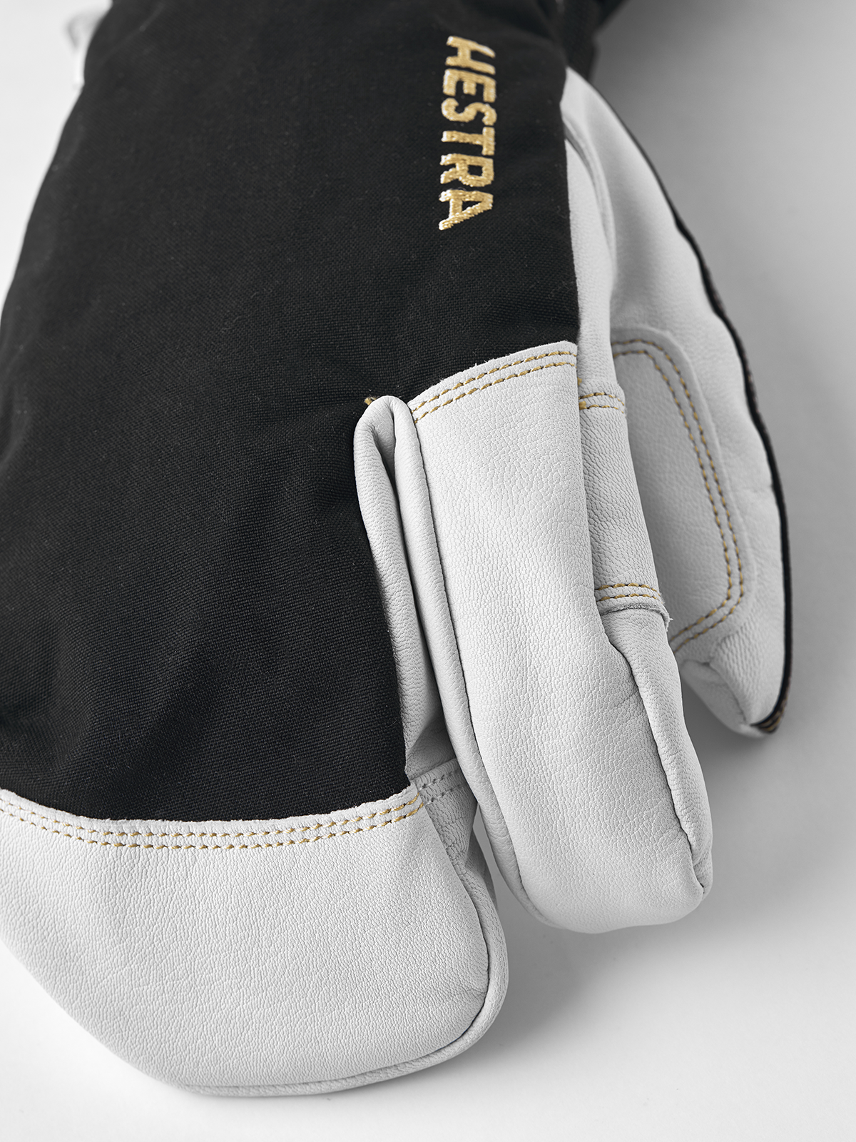 Army Leather Gore-Tex - 3 finger - Black/Natural Grey | Hestra Gloves