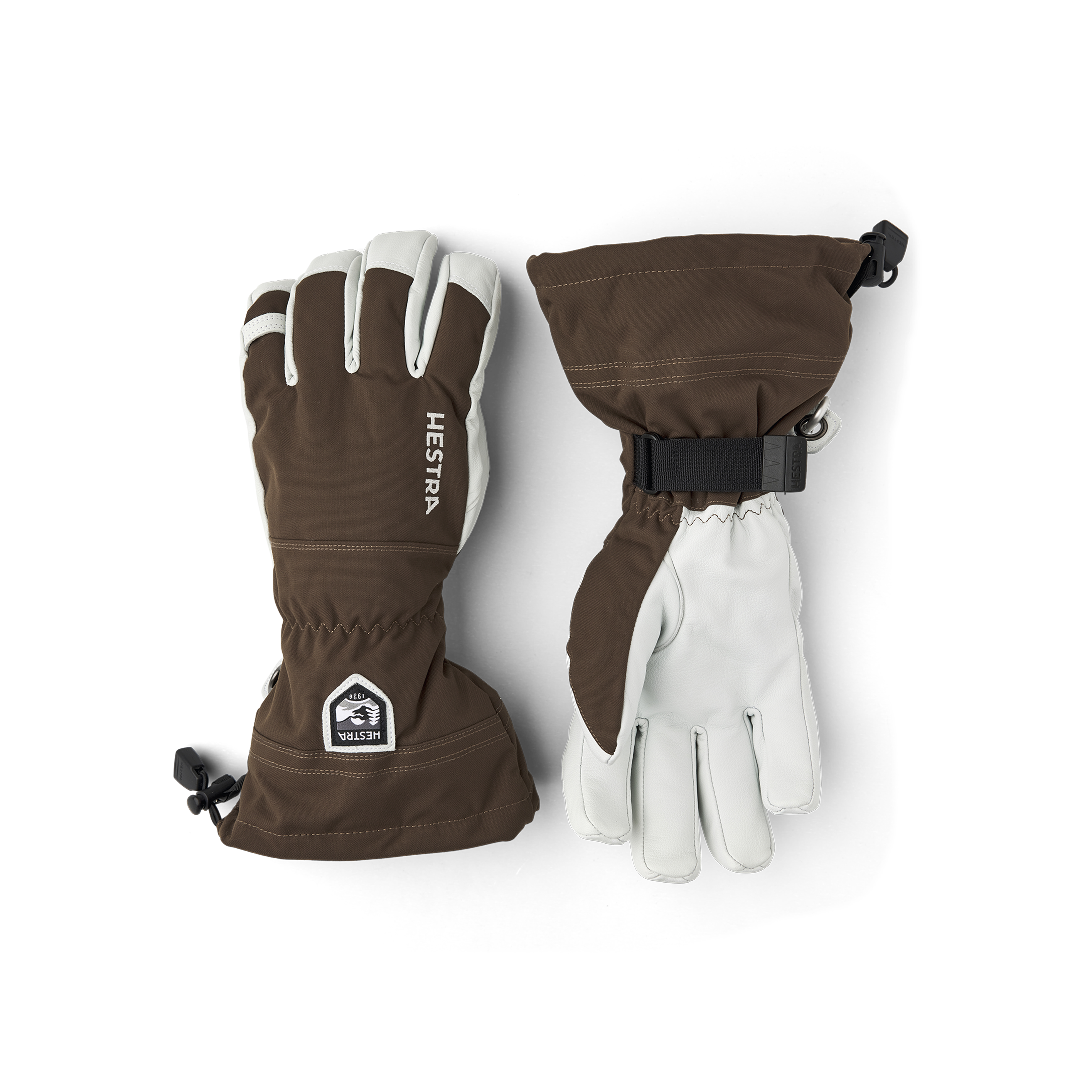 Army Leather Heli Ski - Espresso | Hestra Gloves