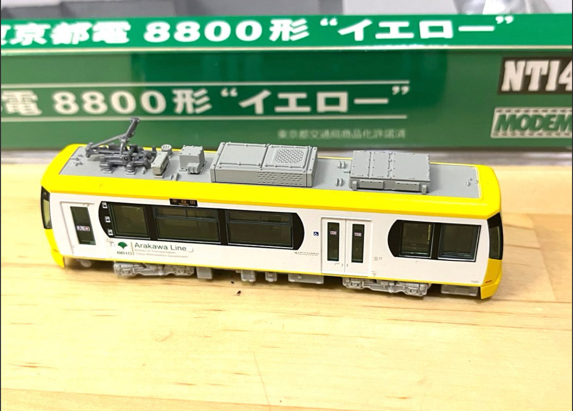 Modemo NT143 モデモ東京都電8800形イエロー荒川線NT143 路面電車N比例
