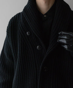 INTÉRIM/インテリム】HYPER BIG 30s 3GG HEAVY SHAWL COLLAR CARDIGAN