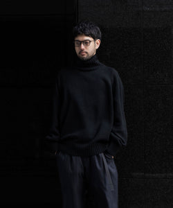 stein / シュタイン】EX FINE LAMBS LOOSE HIGH NECK KNIT LS - BLACK