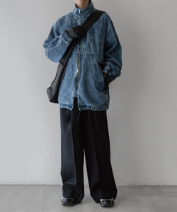 ssstein / シュタイン】CHEMICAL BLEACHED DENIM MODS COAT - INDIGO