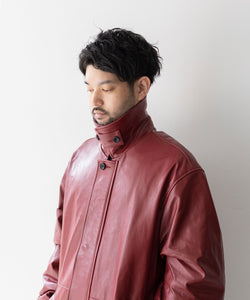 stein / シュタイン】LEATHER ZIP JACKET - WINE | 公式通販サイト