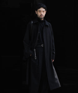 INTÉRIM/インテリム】HAIRY WOOL DIAGONAL HYPER BIG BELTED OVER COAT