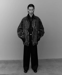 ssstein / シュタイン】CHEMICAL BLEACHED DENIM MODS COAT - INDIGO