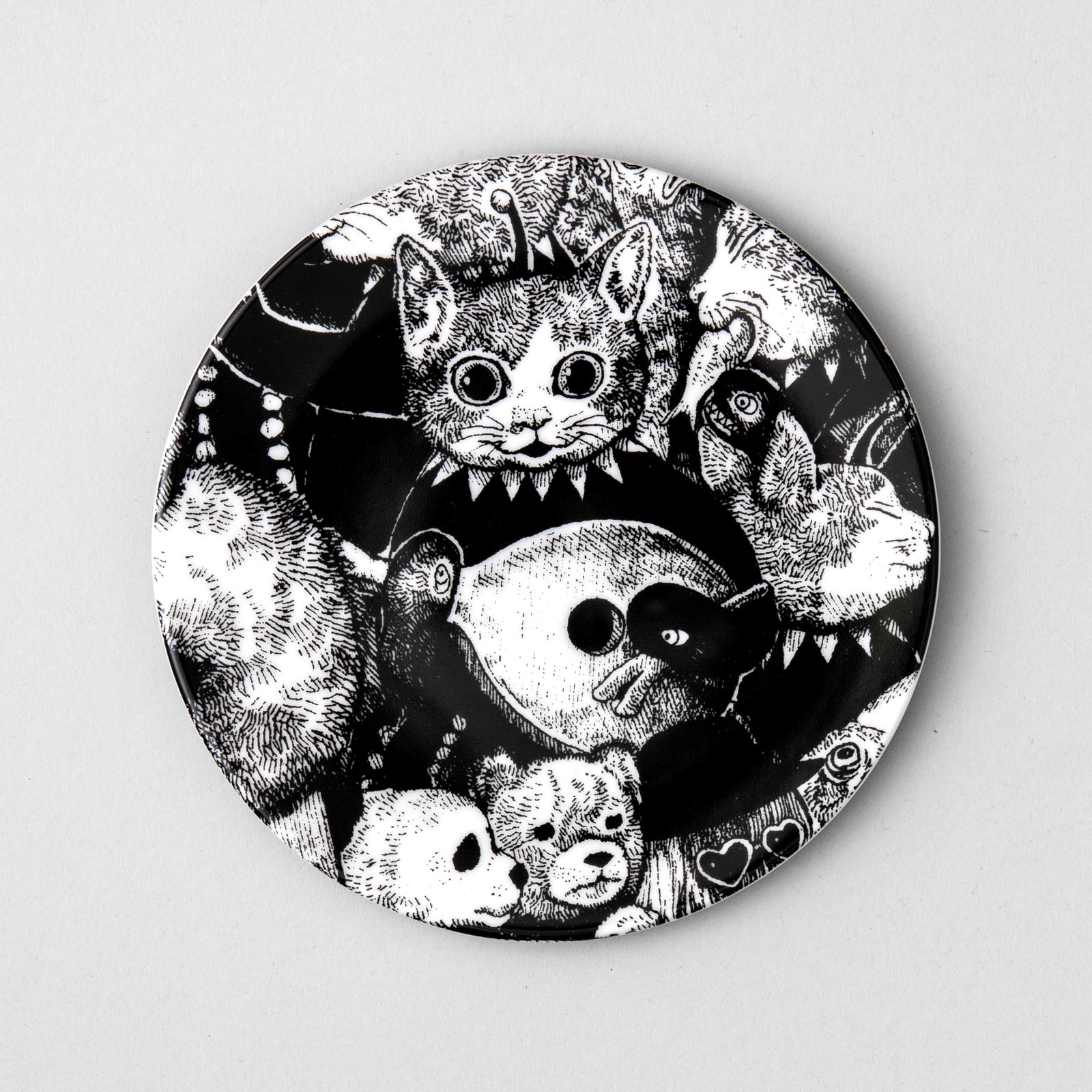 No,12 17cm丸皿5枚セット BABEL蛤の船にのる音楽家 – ボリス雑貨店