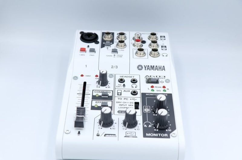 YAMAHA AG03をレビュー。実況・配信に便利なミキサー型オーディオ