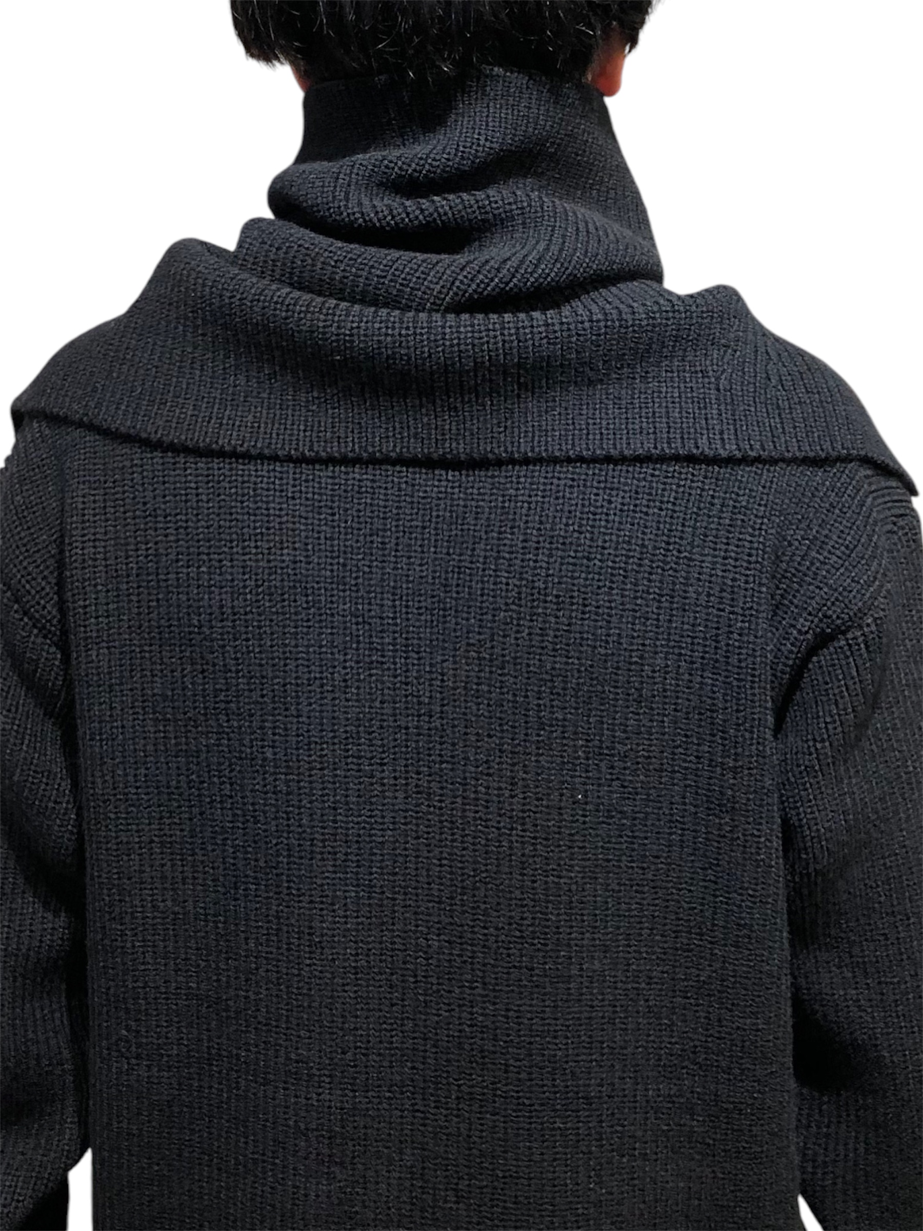 2024-25AW JOHNLAWRENCESULLIVAN ZIPPED KNIT NECK GAITER - BLACK