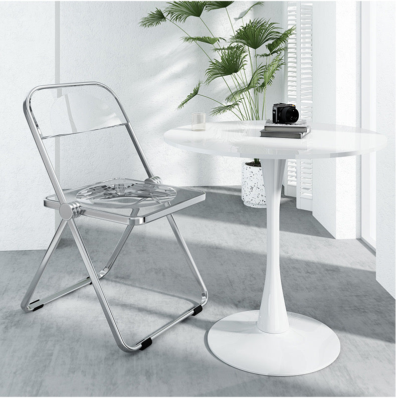 透明な折りたたみ椅子 アクリル椅子 クリエイティブファッション