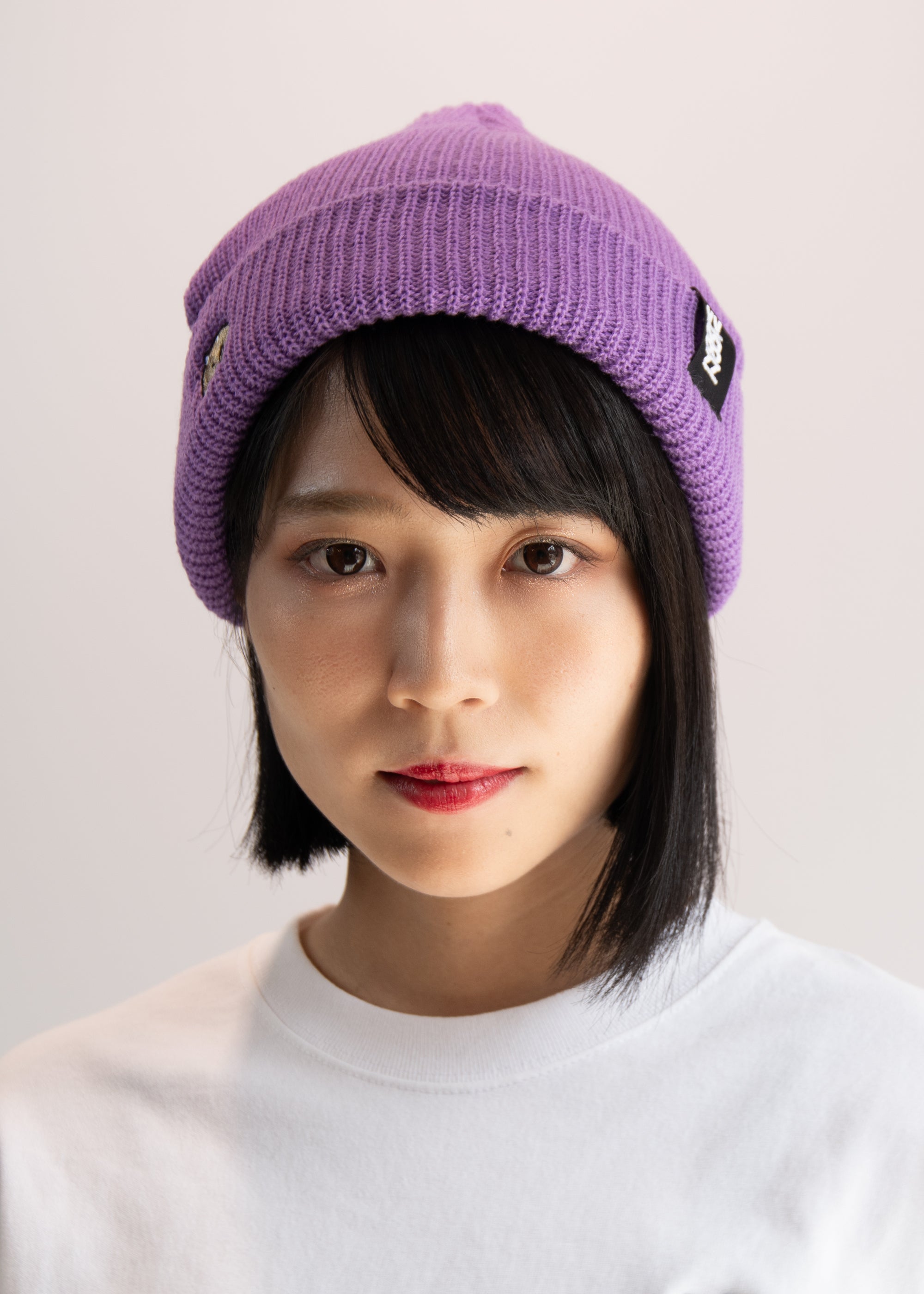 DIOR ディオール ニット帽 ボンボン付きカシミヤウール ロゴ入り