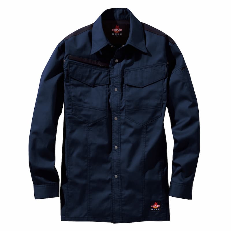 4277難燃薄手シャツ - HOOH VILEA 作業着と電動ファン付き快適ウェアの