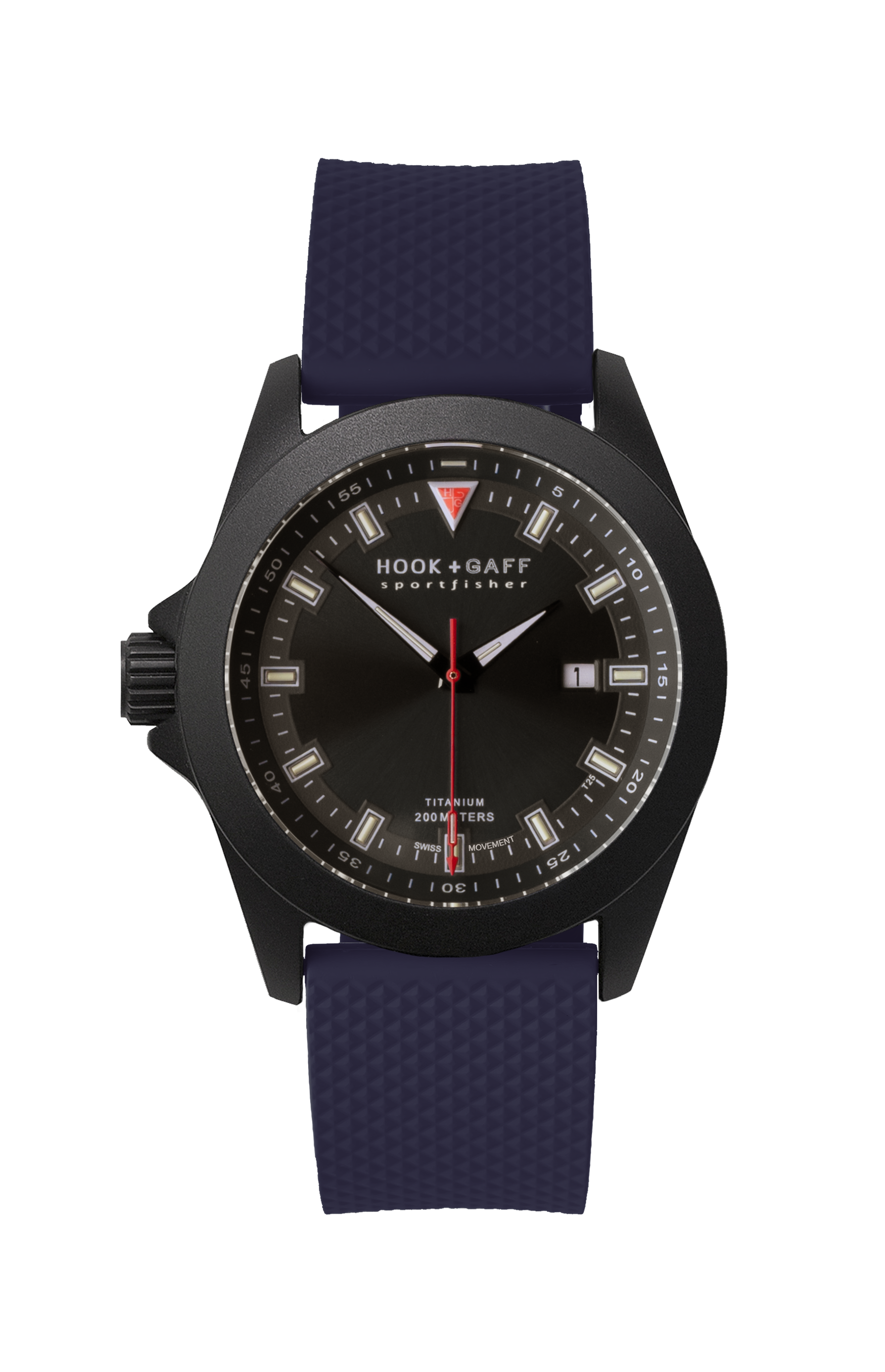 Sportfisher Black Face Watch - Black on Black Watch
