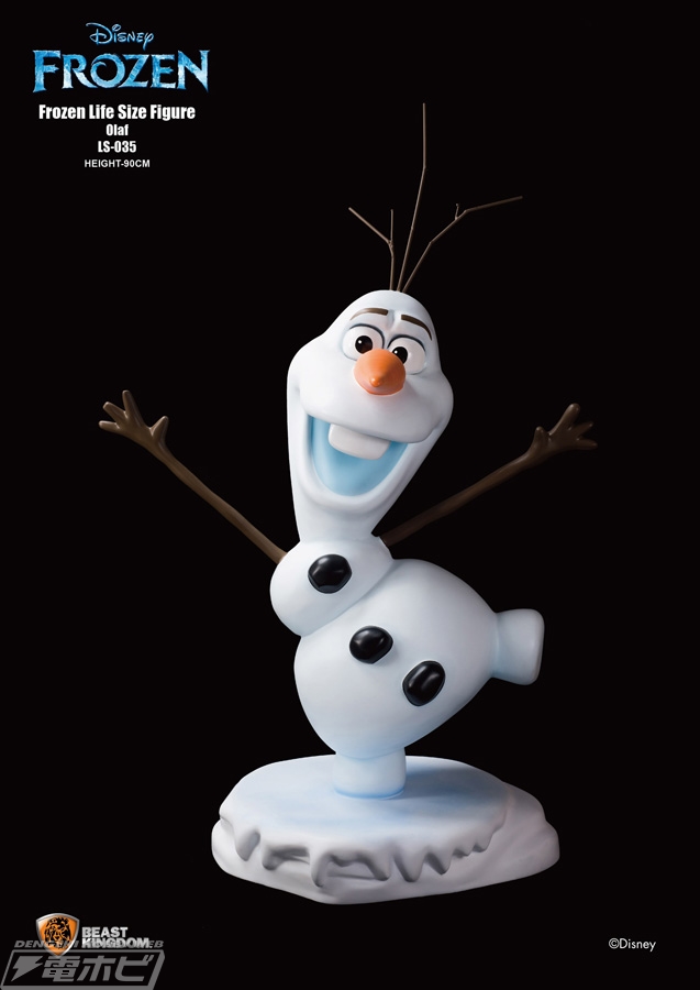 ありのままの大迫力サイズ！アナ、エルサ、オラフが1／1スケールで登場