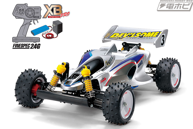 タミヤの1/10電動RCカーとして人気の4WDバギー「マンタレイ」が完成品