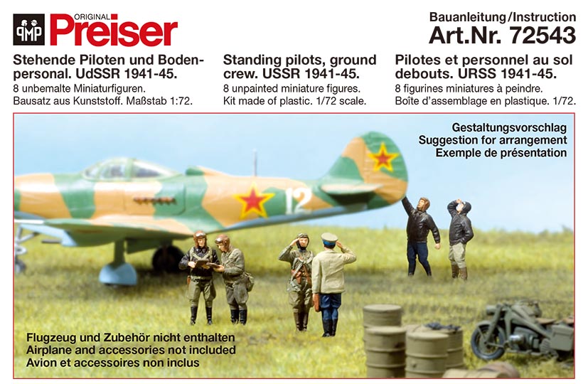 1/72 ソ連軍パイロット＆地上整備兵6体1941-45 [GP72543] - 2,904円