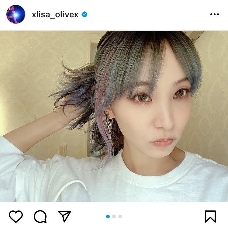 LiSA、鮮やかブルーから淡いカラフルへアに…「可愛いっ