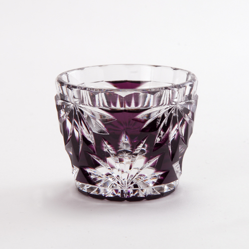 江戸切子 堀口硝子 最高級 金彩ダイヤ文四ツ碗（大） 江戸切子 堀口