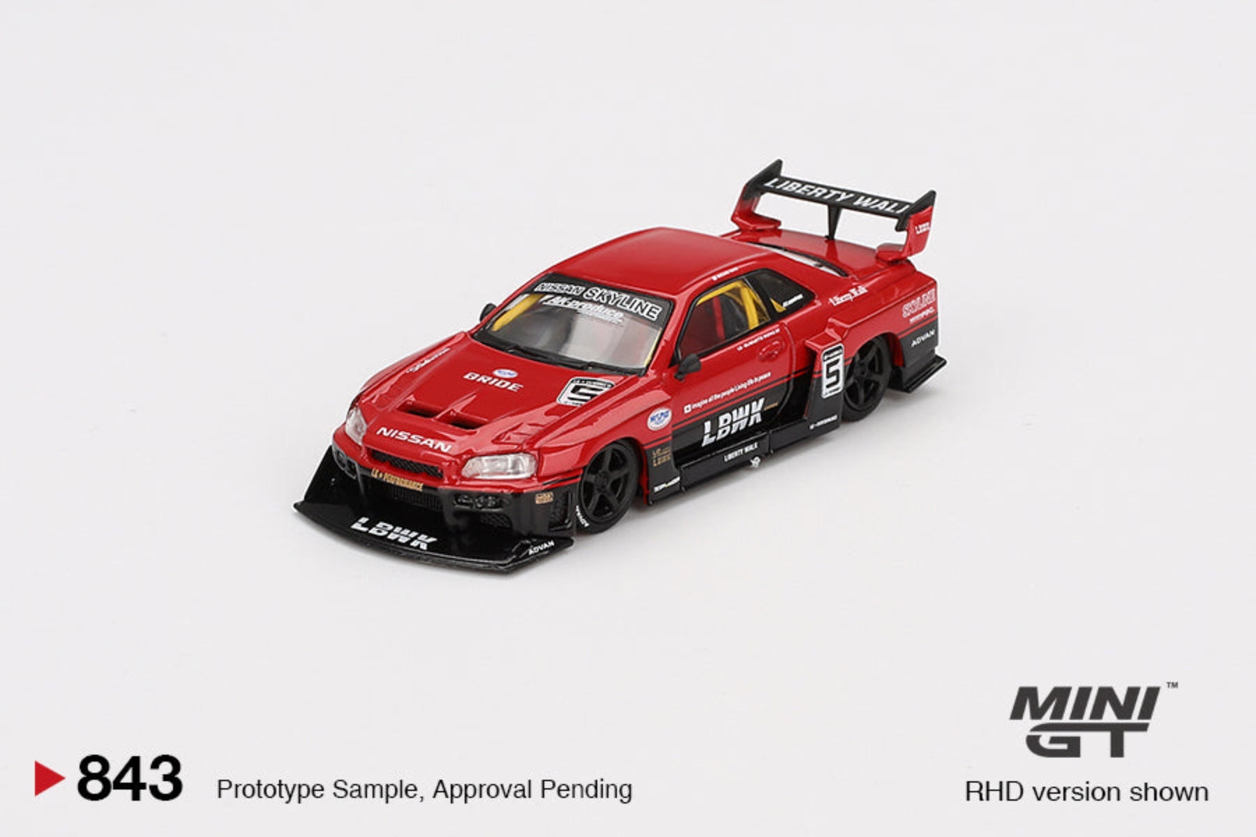 MINIGT 1:64 Nissan LB-ER34 Super Silhouette SKYLINE Red/Black