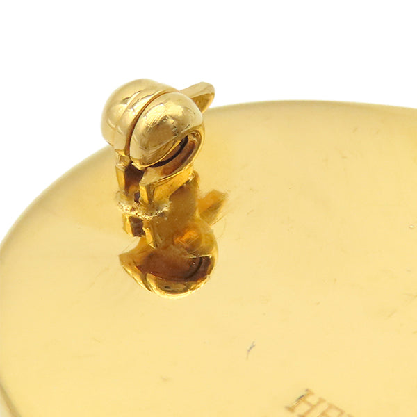 エルメス HERMES エマイユ ホワイトXブラウンXゴールド GP 七宝焼き