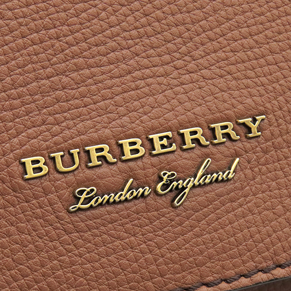 バーバリー BURBERRY ビジネスバッグ ブラウン×ベージュ レザー