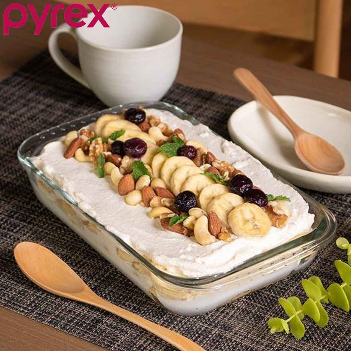 グラタン皿 大皿 22cm Pyrex パイレックス レクタングル 耐熱ガラス