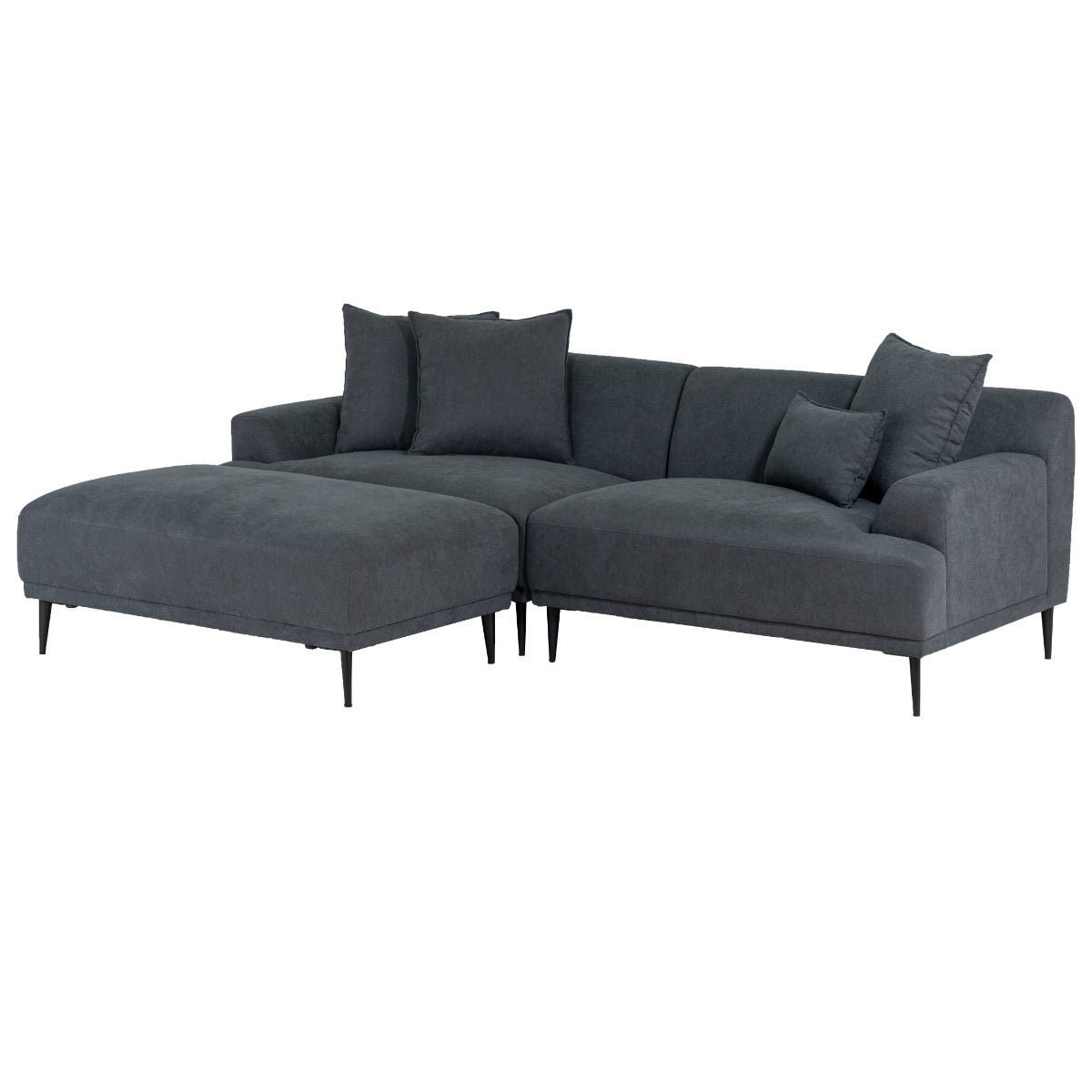 コーナーソファ コンパクト ロータイプ スツール クッション付き