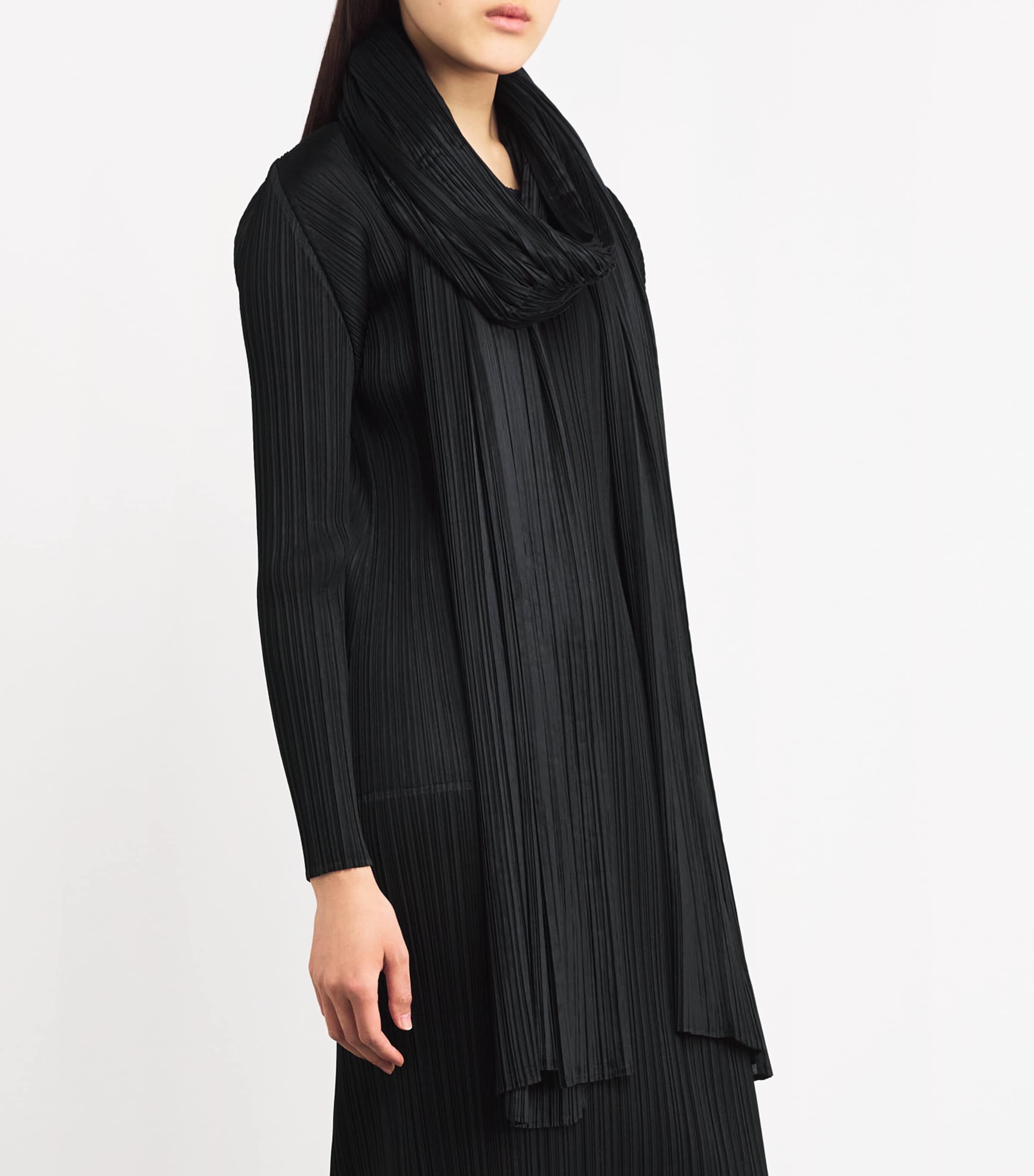 Pleats Please Issey Miyake Black Basic Madame-T Stole | Harrods US