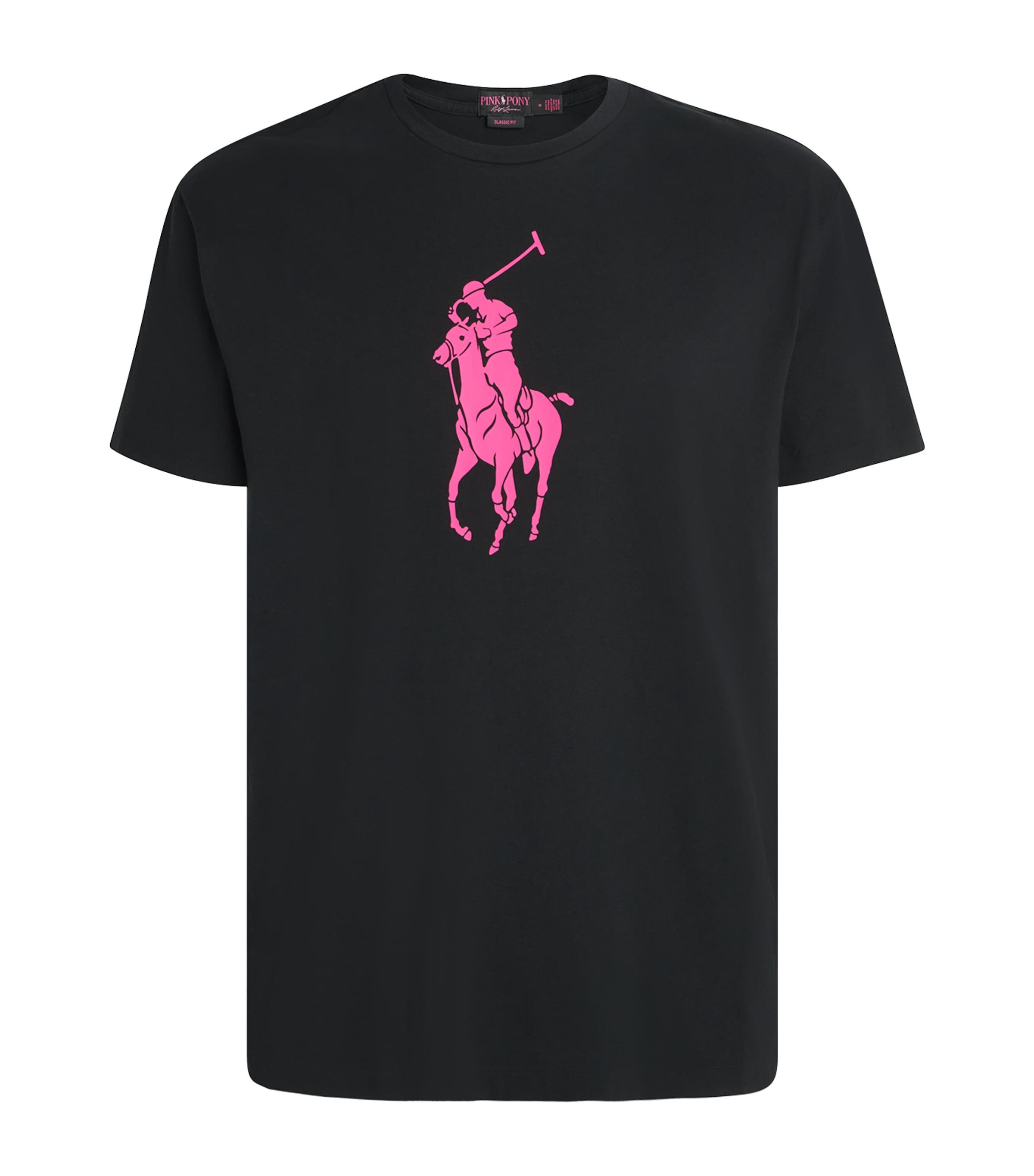 Polo Ralph Lauren Black x Pink Pony T-Shirt | Harrods US