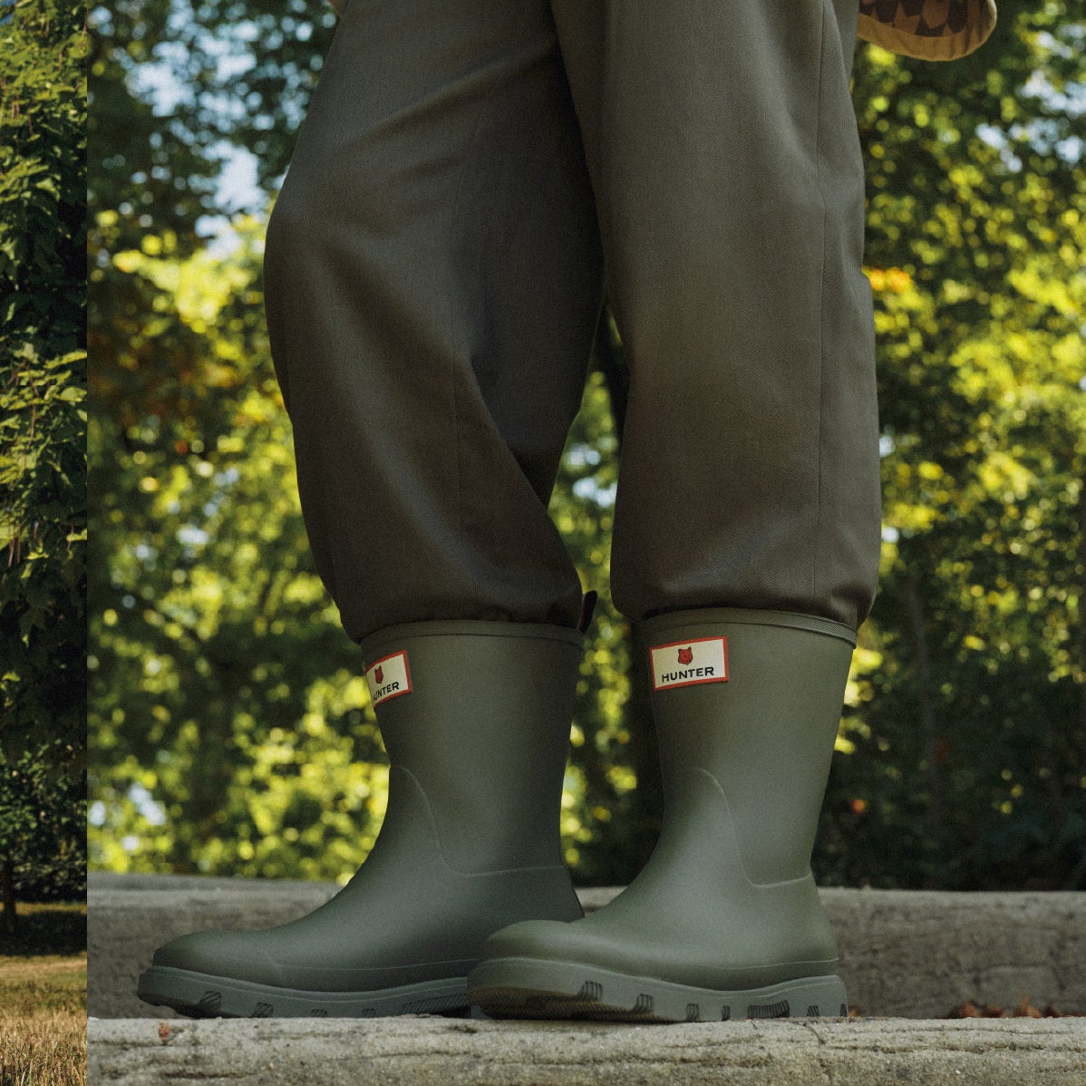 レディース オリジナル ショート ハンター トリコロールロゴ バック