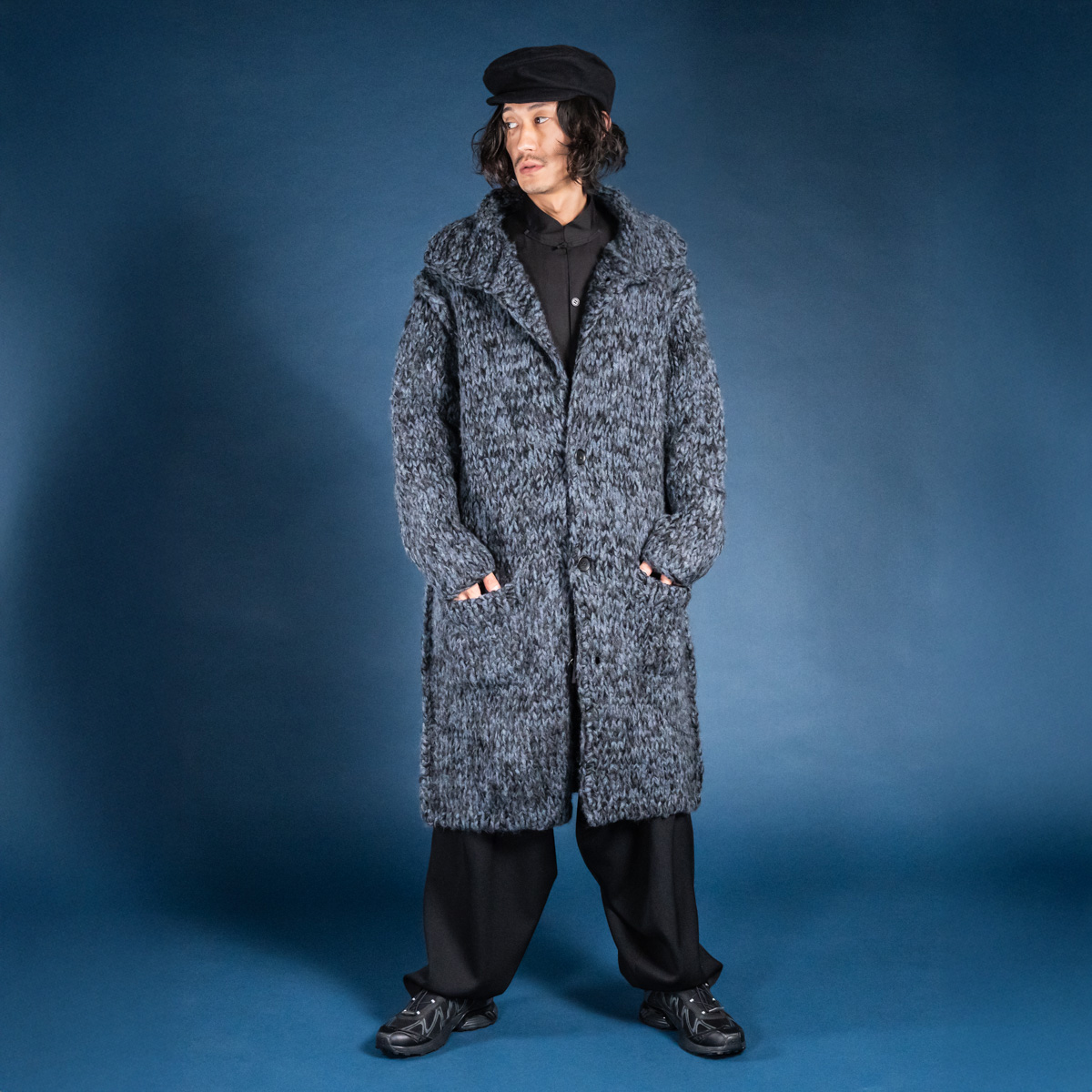 YOHJI YAMAMOTO 25AW ショールカラーロングニットカーディガン | HUES