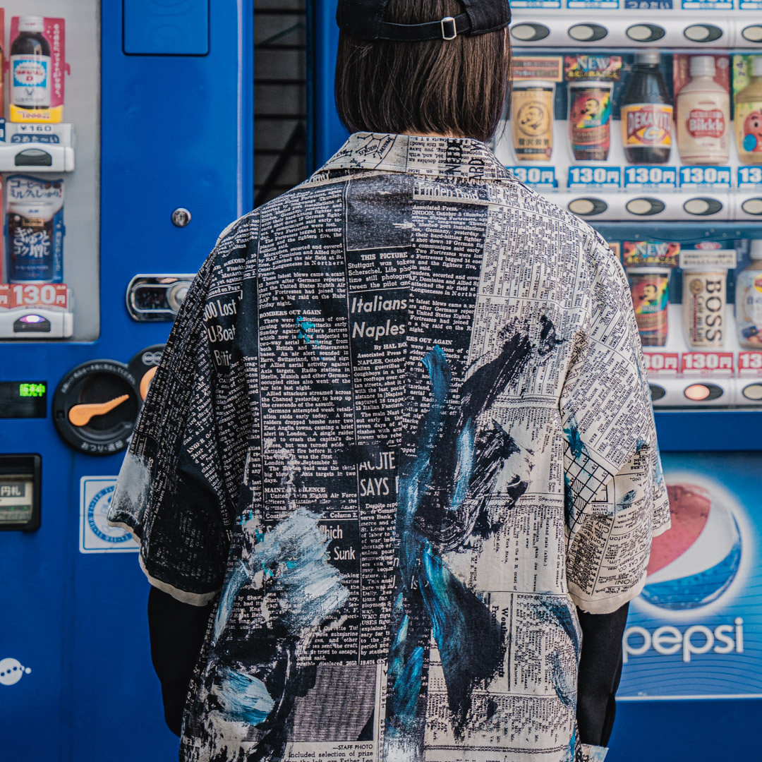 ヨウジヤマモト2022SS YUUKA ASAKURA NEWSPAPER GUN SLEEVES OPEN