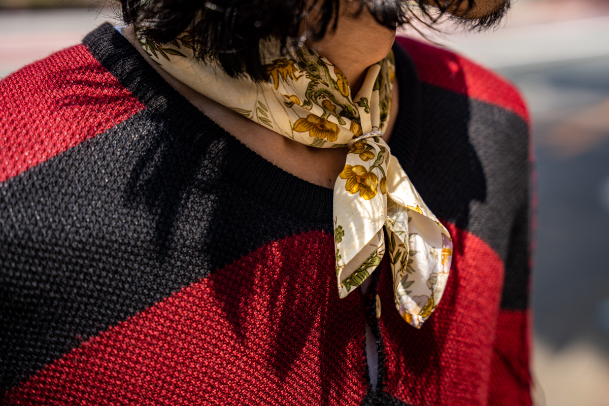 ARCHIVIO J.M.Ribot 2022SS Flower Silk Scarf | HUES 福岡セレクト