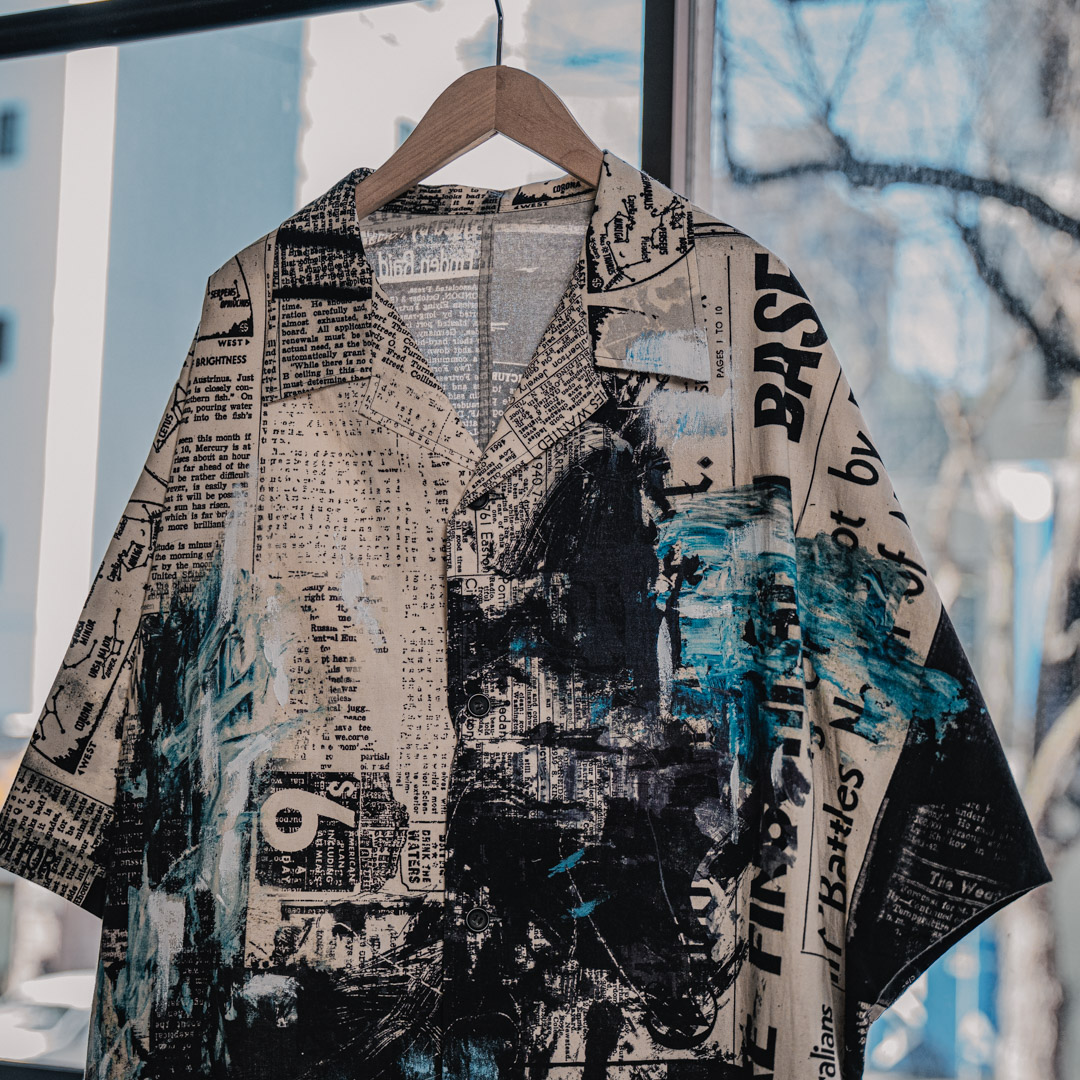 ヨウジヤマモト2022SS YUUKA ASAKURA NEWSPAPER GUN SLEEVES OPEN