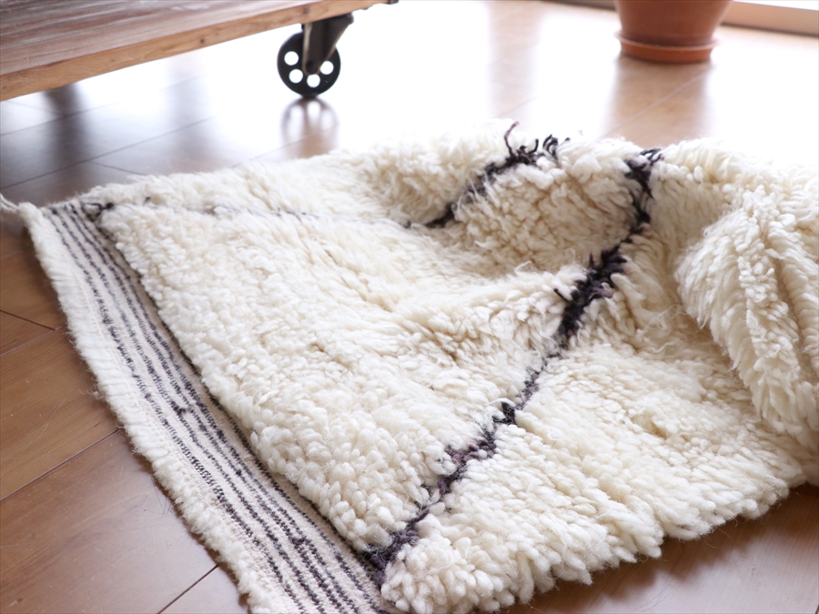 momo モロッコ ベニワレン ラグ 大型220×170 ウール100% momo モロッコ