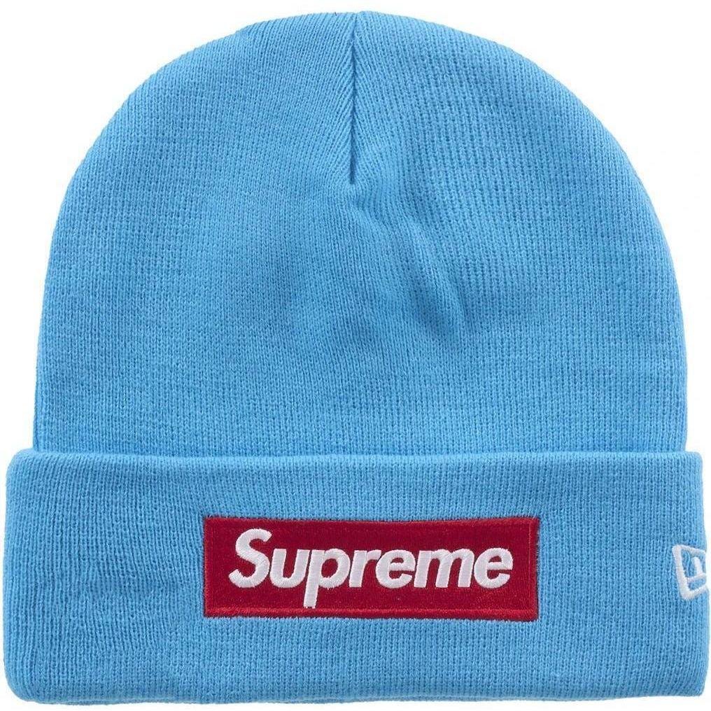 Supreme New Era Box Logo Beanie (FW25) Cyan