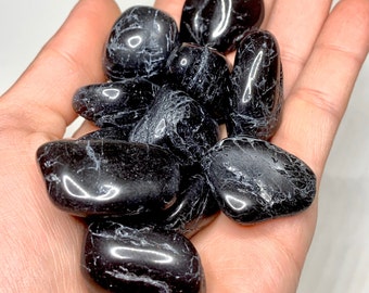 ブラックトルマリンタンブルストーン - Etsy 日本