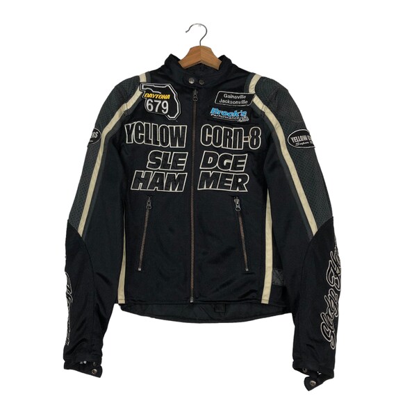 Vintage Biker Racing Jacket Yellow Corn Sledge Hammer - Etsy Israel
