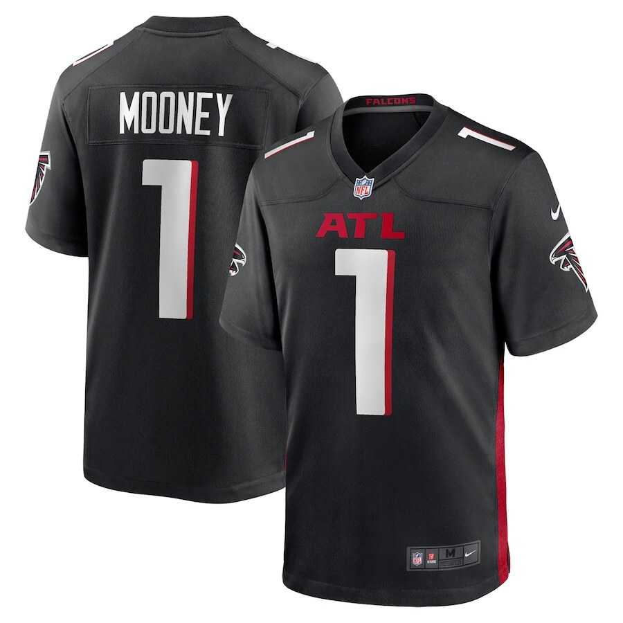 Atlanta Falcons Darnell Mooney #1 Nike Men's Black 2025 Official