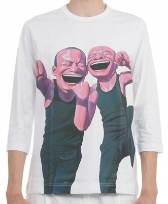 YUE MINJUN x Comme des Garçons 'Laughing Figures' Designer 3/4 T
