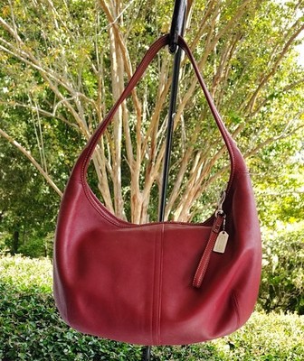 Coach 9219 SMALL Vintage Cherry Red Leather Ergo Hobo Bag | eBay