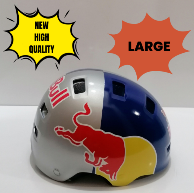 HANDMADE Redbull Helmet (L Size 59-62cm) / BMX, Skateboard