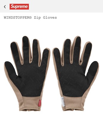 Supreme WINDSTOPPER Zip Gloves Taupe Size L | eBay