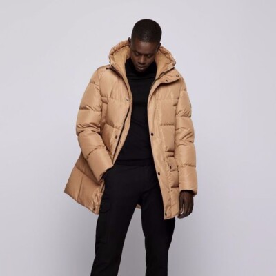 HUGO BOSS DOWN-FILLED PARKA JACKET WITH WATER-REPELLENT FINISH